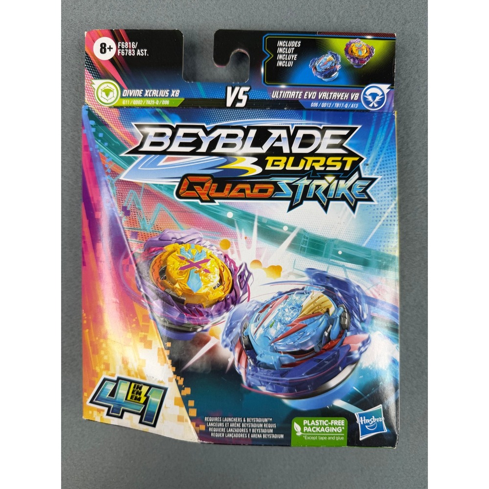 Beyblade Burst QuadStrike DualPack Divine Xcalius X8 Ultimate Evo Valtryek V8